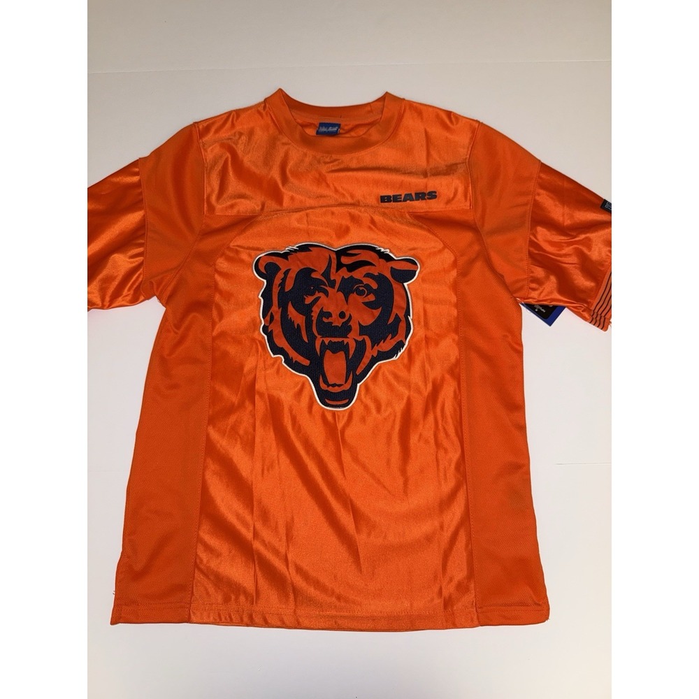 NFL Chicago Bears Men Small Orange Jersey Licensed Logo Football Shirt Top NWT
